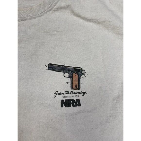 NRA National Riffle Association Right To Bear Arms Gun Graphic T-shirt Men Large - Picture 4 of 7